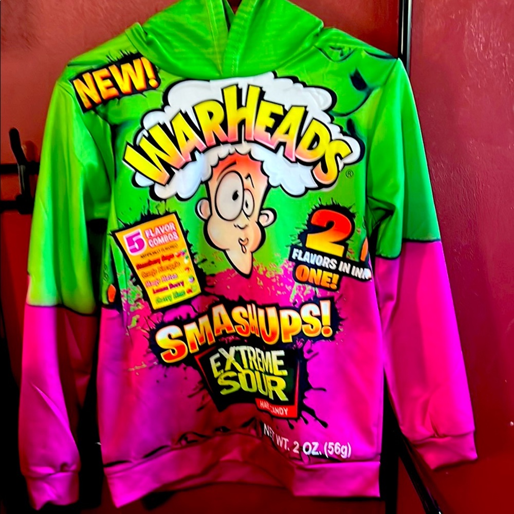 Kids Hoodie - Green and Pink